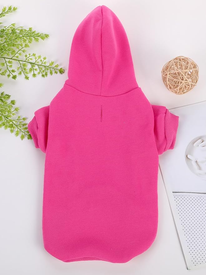 QWINEE Basic Dog Hoodie Sweatshirt Puppy Sweater Warm Cat Costumes Pet Clothes - Image 3