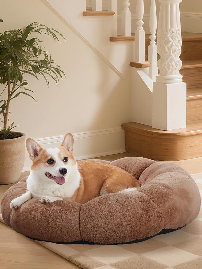 OhGeni 31 inches Calming Donut Orthopedic Dog & Cat Bed by OhGeni
