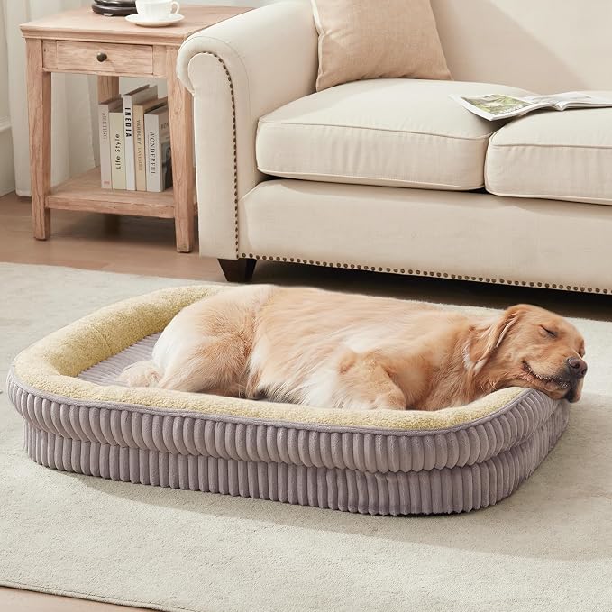 Orthopedic Dog Bed for Large Dogs Breeds, High Density Egg Crate Foam Dog Sofa by DEBANGHOME