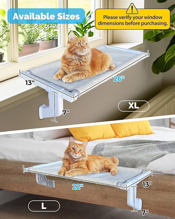 Heavy-Duty Cat Window Perch 2-Pack – All-Metal Frame Supports up to 120 lbs - Image 6
