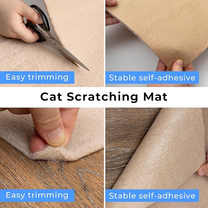 Cat Carpet remnants Cat Scratching Mat Trimmable Self-Adhesive Carpet DIY - Image 3