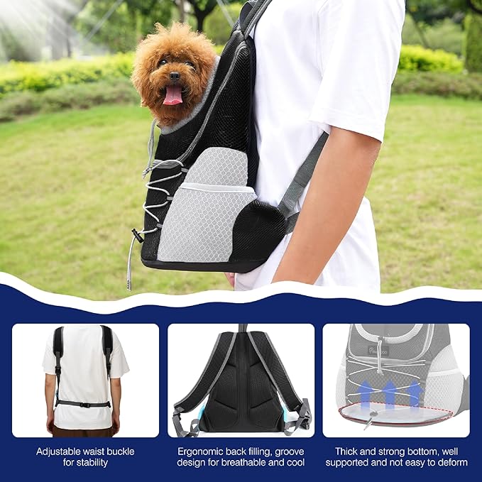 Pawaboo Pet Dog Carrier Backpack, Puppy Dog Travel Front Carrier - Image 5