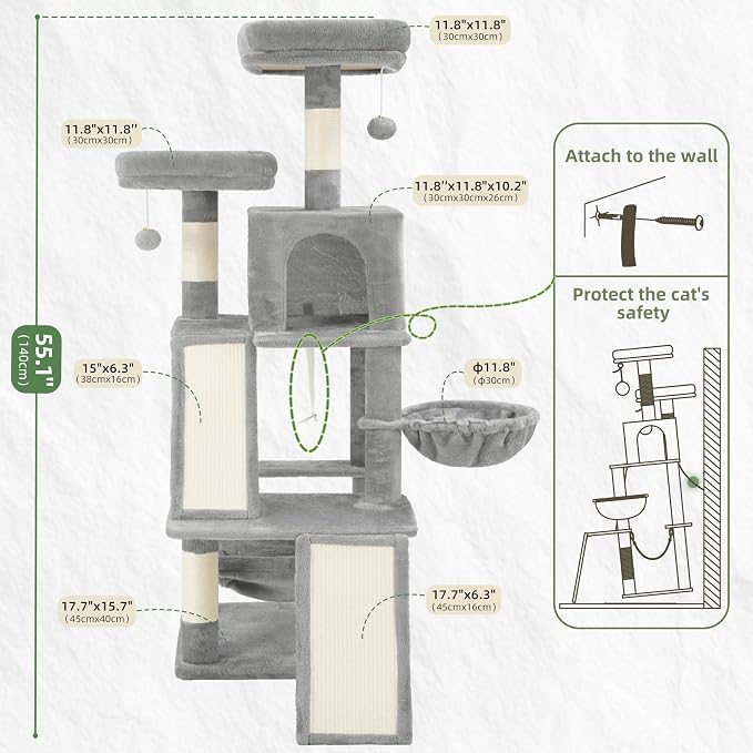 Multi-Level Cat Tree for Indoor Cats, Cat Tower - Image 7