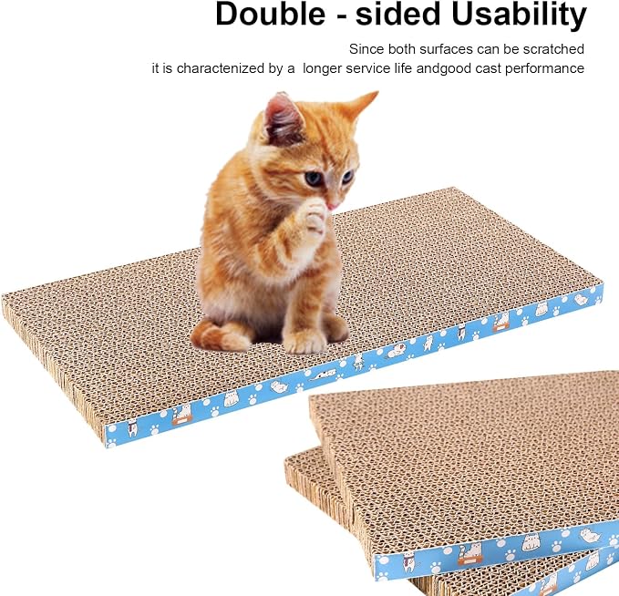 8 Packs in 1 Cat Scratch Pad, Cat Scratcher Cardboard, Reversible, Durable - Image 4