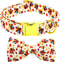 Thanksgiving Dog Collar, Turkey Dogs Collars Bow Tie Pet Collar Adjustable Pet by BoboRainbow
