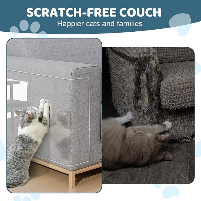 Cat Scratch Furniture Protector, Cat Scratching Mat, Trimmable Self-Adhesive - Image 5
