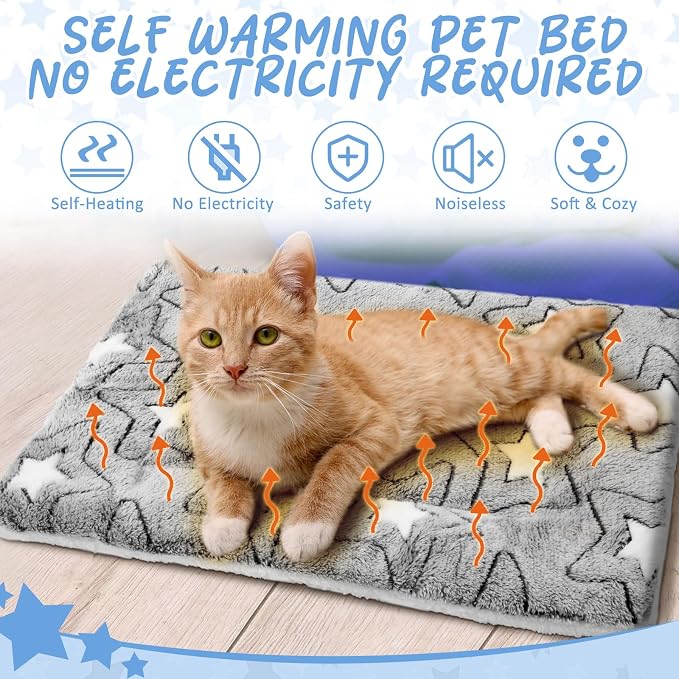 VitalCozy 2 Pack Self Warming Cat Mat Self Heating Pad Bed Reversible Machine - Image 3