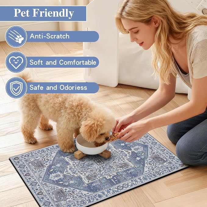 famibay Dog Food Mat, Absorbent Cat Dog Mats - Image 5