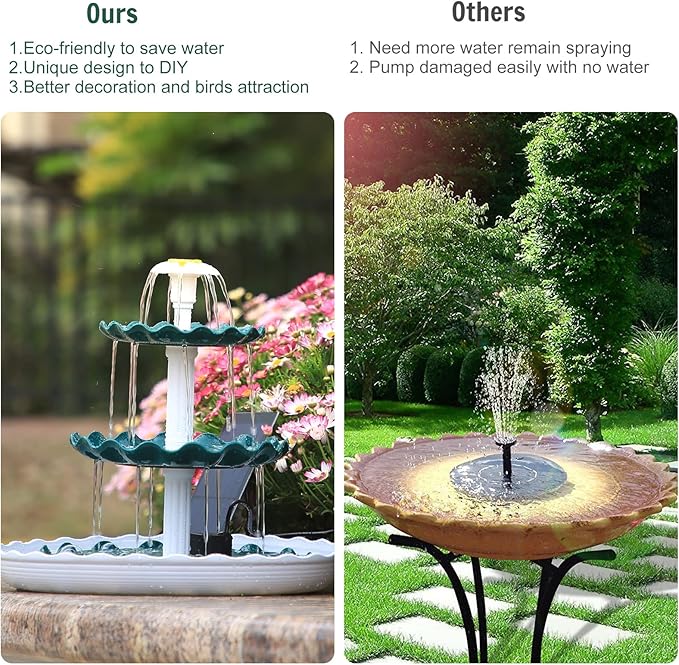 AISITIN 3 Tiered Bird Bath - Image 6