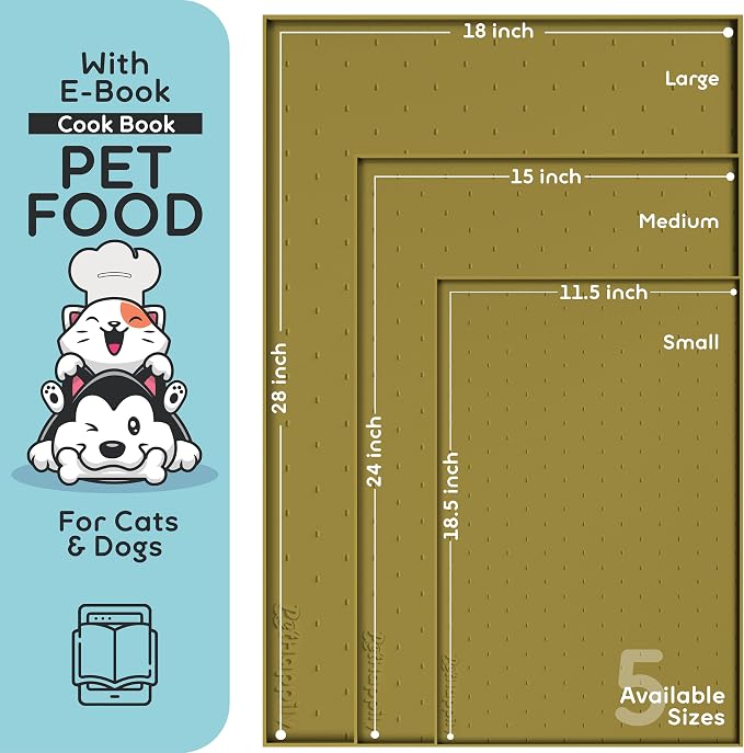 Dog Food Mat - 24x15 Raised Edges Dogs Mat - Image 2