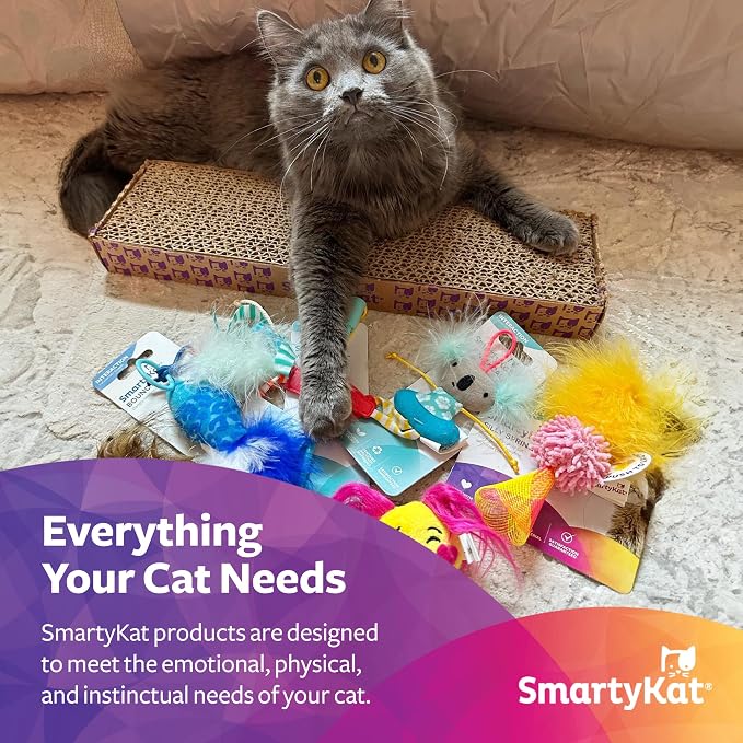 SmartyKat Scratch 'N Spin Carpet Cat Scratching Post - Image 4