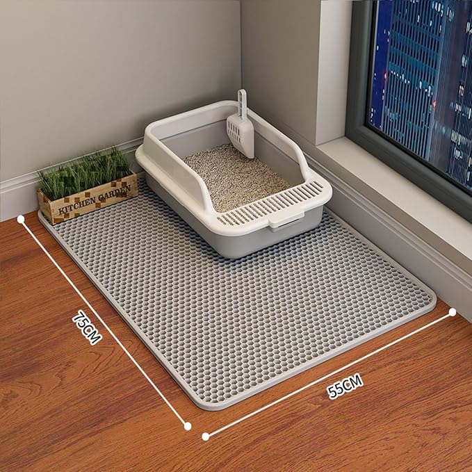 HCY&WLD 2-Pack Cat Litter Mat, Double Layer Honeycomb Waterproof Urine Proof - Image 7