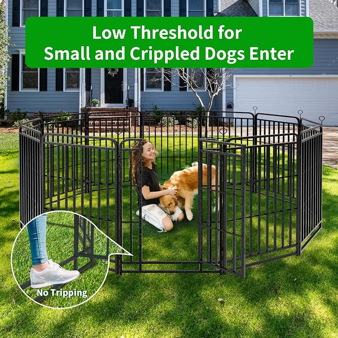 Heavy Duty Dog Playpen: 12 Steel Panels 47" Height, Square Steel Pipe - Image 3