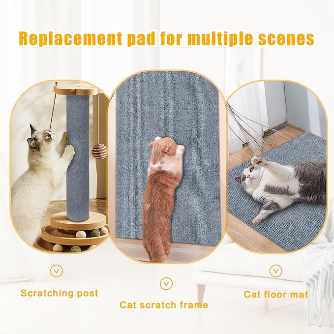 Cat Scratch Mat, 118.5"x17.4" Trimmable Self-Adhesive Cat Scratch Furniture - Image 5
