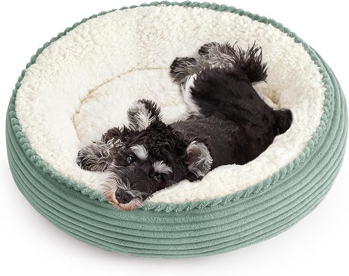 Love's cabin Round Donut Cat and Dog Cushion Bed, 25in Pet Bed by Lovescabin