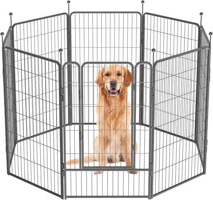 Dog Playpen, 32/40/45 Inch Height in Heavy Duty, Folding Indoor Outdoor by BestForYourPets