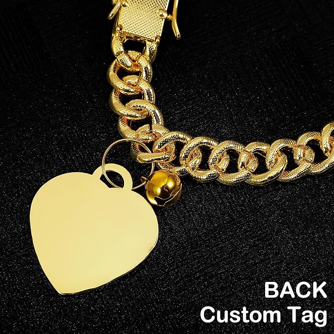 Hillban Dog Chain Gold-Plated Diamond Collar - Image 4