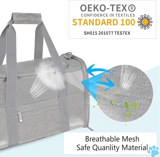 Soft - Sided Pet Carrier for Cats and Small Dogs, Airline - Approved, Foldable - Image 5