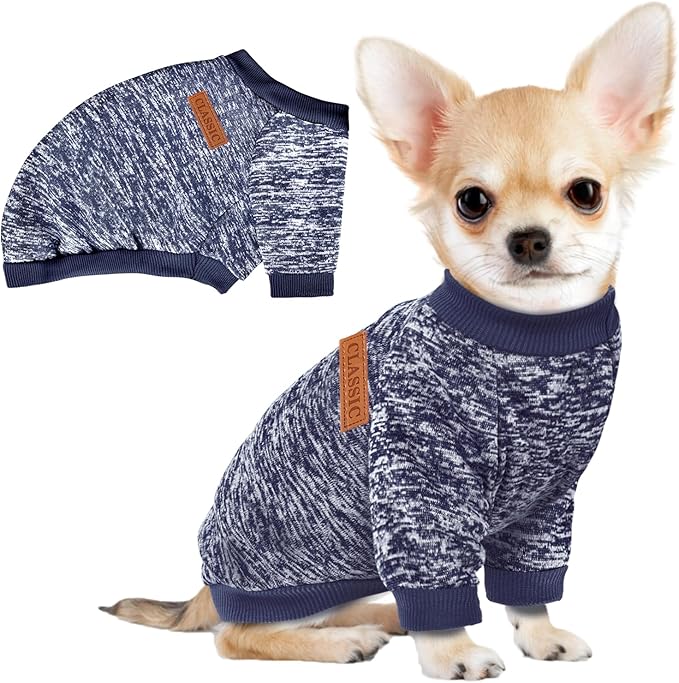 1 Pc Dog Sweaters for Small Dogs Girl Boy Winter Fleece Clothes Warm Soft Dog by BAOBICUTE