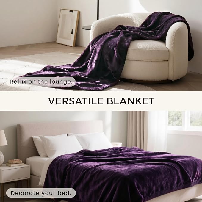 gogobunny Waterproof Bed Blanket, Reversible Sherpa Fleece Throw Blanket - Image 3