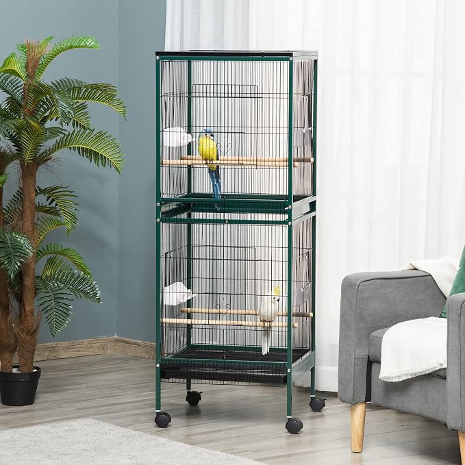 PawHut Large Bird Cage with 1.7 ft. Width - Image 2
