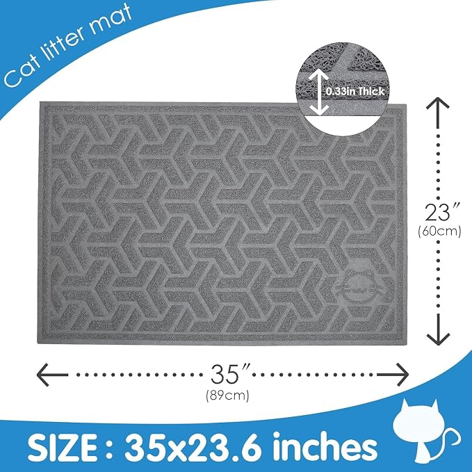 UPSKY Cat Litter Mat, Litter Trapping Mat Soft on Kitty Paws, Large Litter Box - Image 3