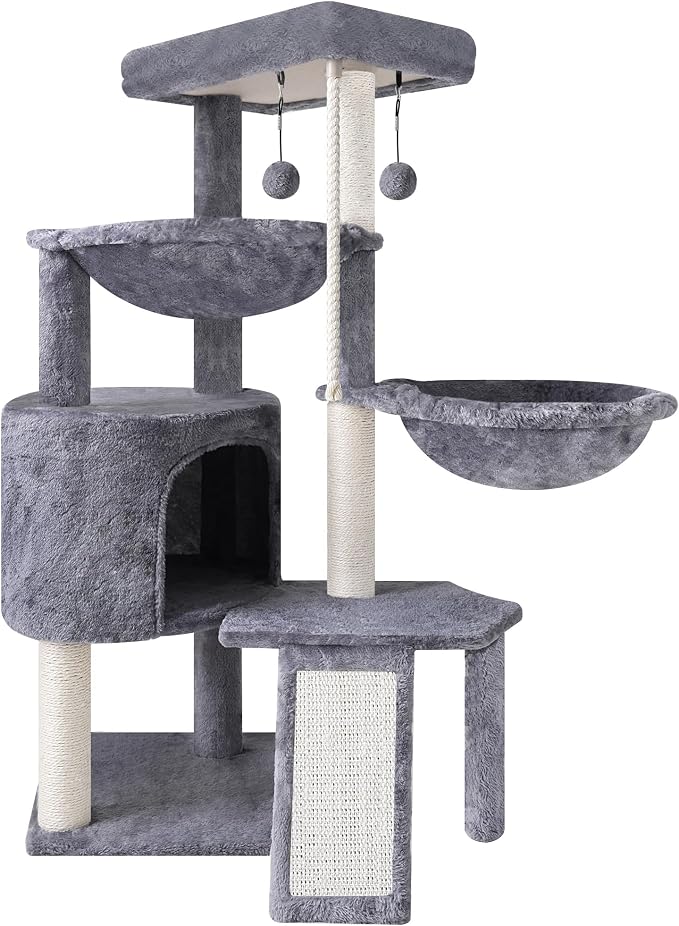 Xin Three Layer Cat Tree with Cat Condo and Two Hammocks by Unknown