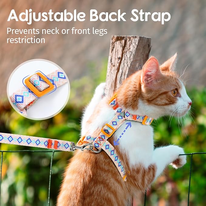 Dooradar Cat Harness and Leash, Escape Proof Adjustable Kitten Vest, - Image 4