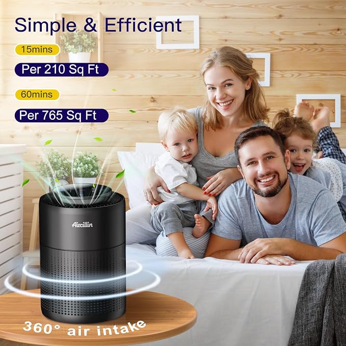 2 Pack Air Purifiers for Home Bedroom H13 True HEPA Air Filter Cleaner - Image 3