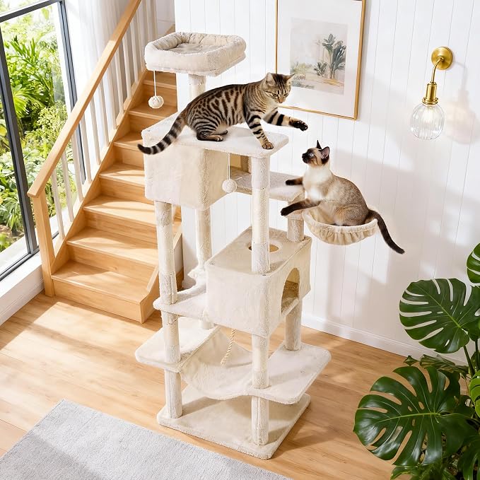Cat Tree for Indoor Cats, 66 Inches Cat Tower - Image 7