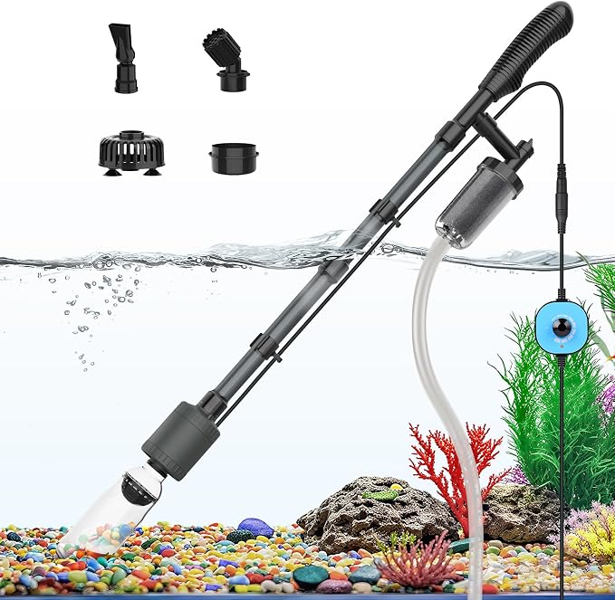 fishkeeper Aquarium Vacuum Gravel Cleaner, 25W 6 in 1 Multifunction Fish Tank by fishkeeper