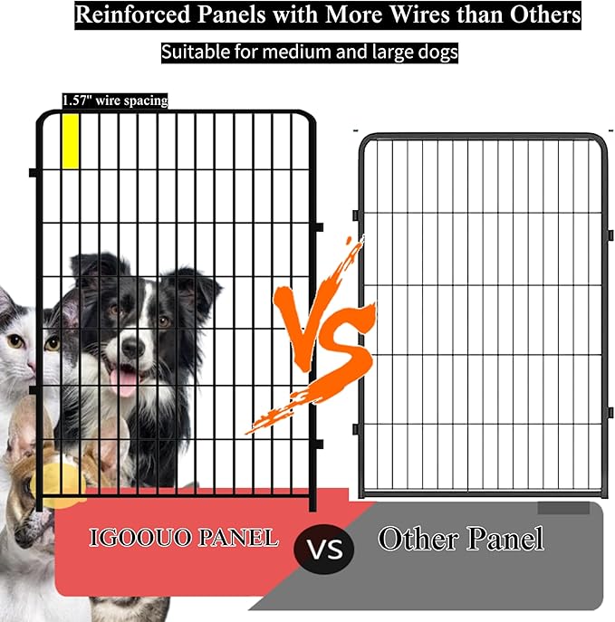 Dog Playpen Outdoor for Medium/Large Dogs 36'' High, Heavy Duty Dog Playpen - Image 4
