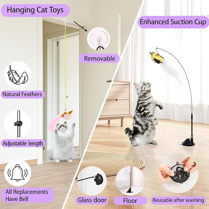Soarer 3-in-1 Flying Bird Cat Toys - Image 3