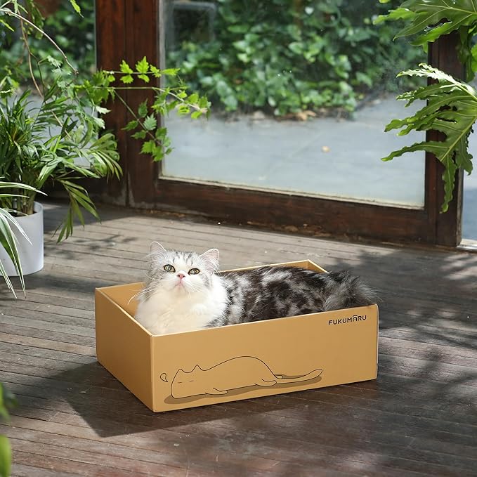 FUKUMARU 5 PCS Cat Scratching Boards, 11.4 Inch Width Ex-Large Cat Scratcher Box - Image 6