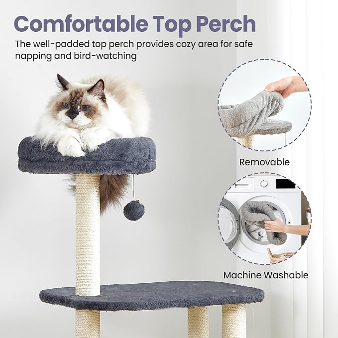 Small Cat Tree Tower with Lots of Scratching Posts - Image 7