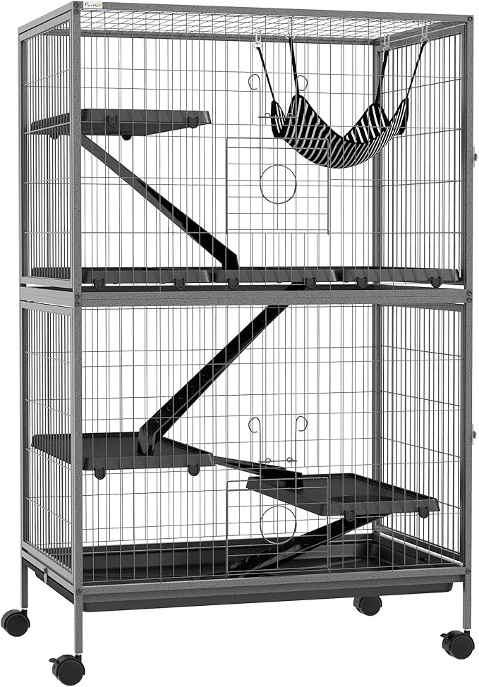PawHut 50" 5-Tier Small Animal Cage, Ferret Cage, Large Chinchilla Cage by PawHut