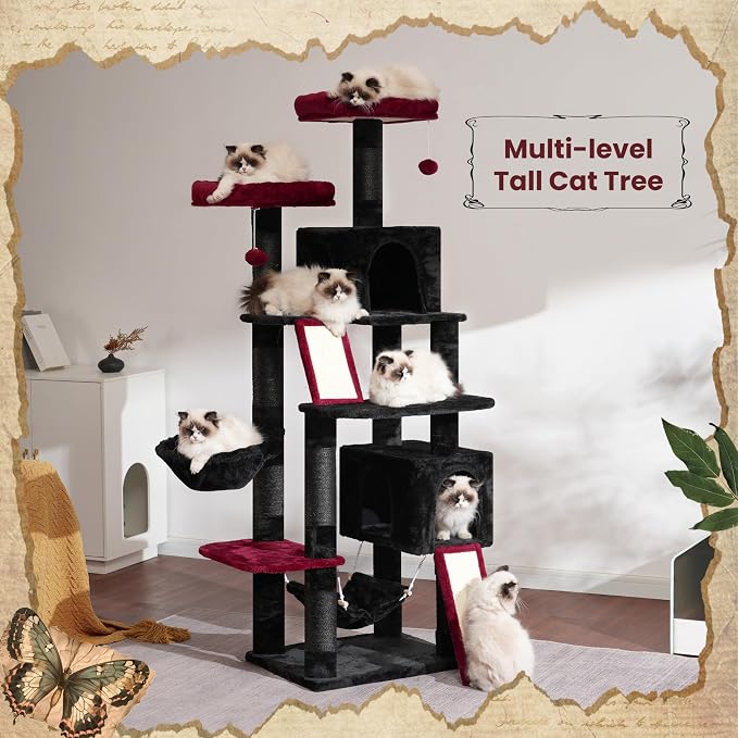 Cat Tree for Indoor Cats, Gothic Sturdy Cat Tree House - Image 8