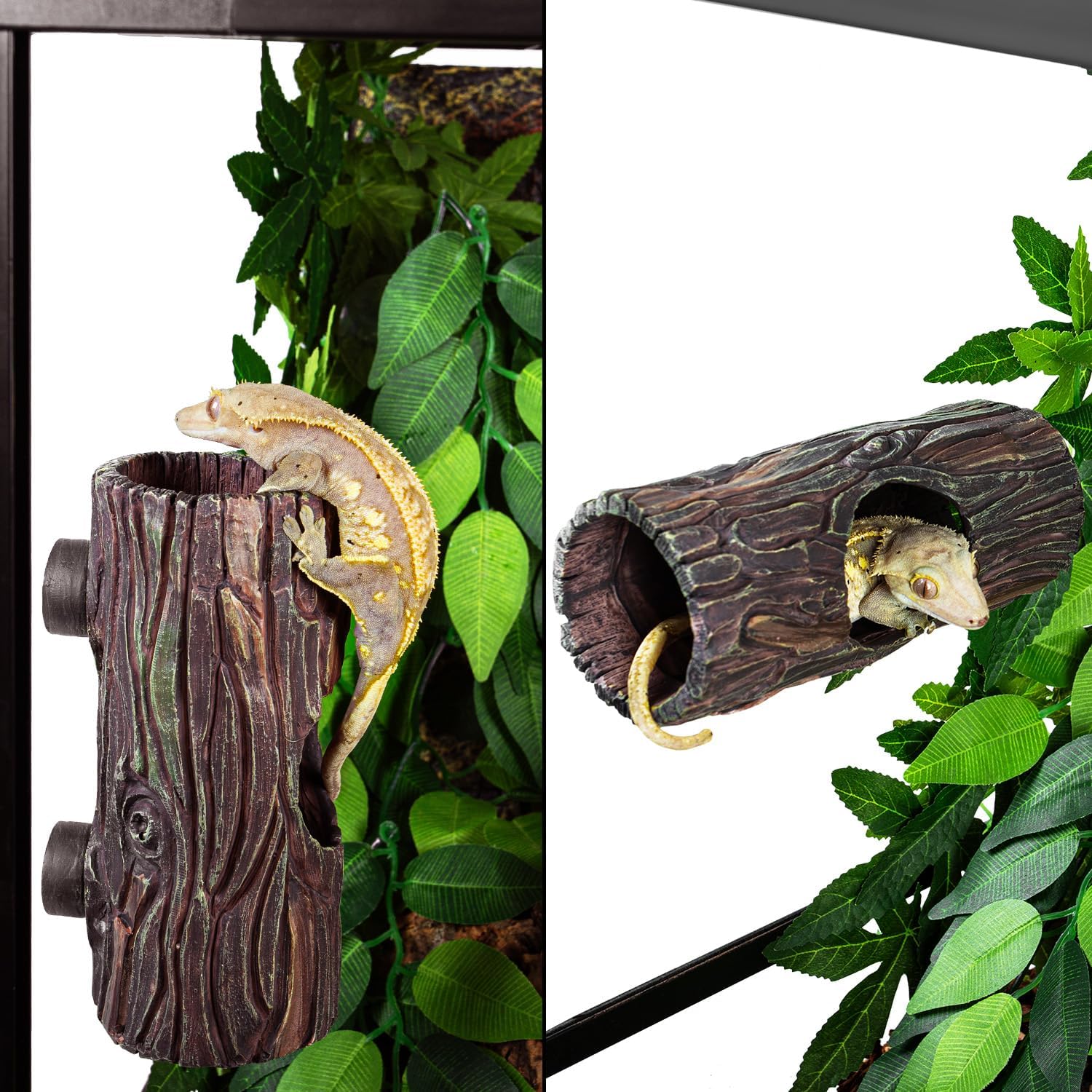 REPTIZOO Magnetic Crested Gecko Reptile Hide Cave - GlobalHabitat Supply