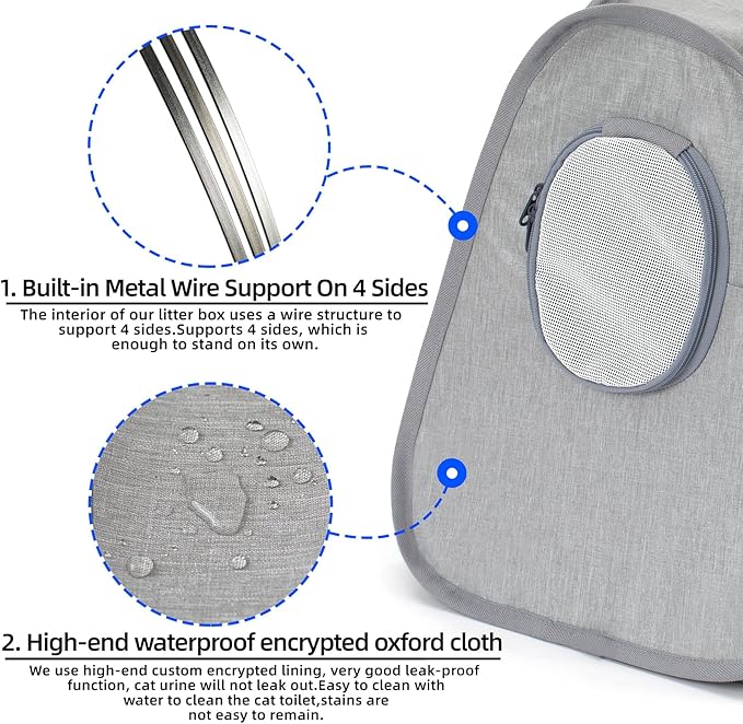 Collapsible Portable Cat Litter Box Standard - Image 5