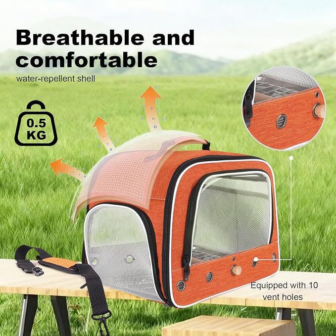 halinfer Large Bird Carrier Cage, Portable Bird Carrying Bag - Image 4