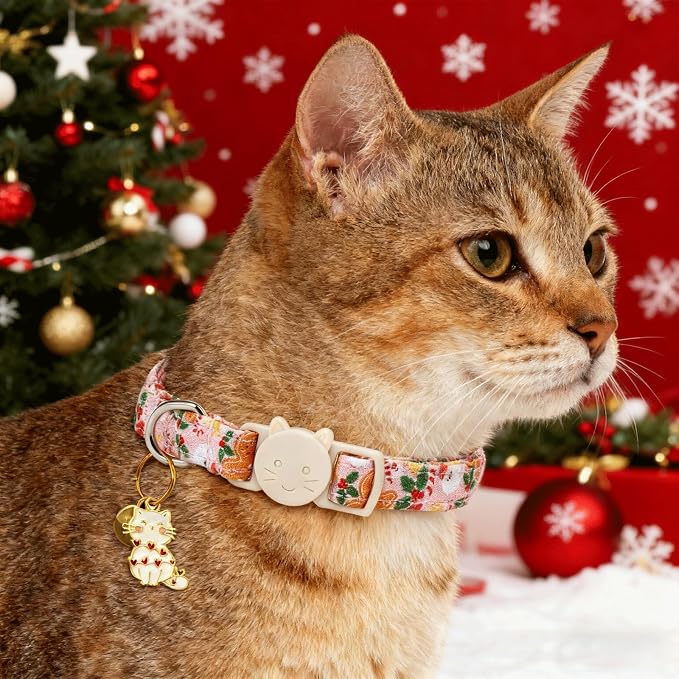 Elegant little tail 2 Pack Cat Collar- Christmas Cat Collars Breakaway - Image 5