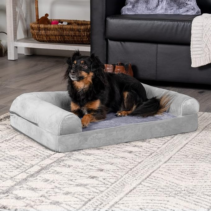 Furhaven Orthopedic Dog Bed for Medium/Small Dogs w/ Removable Bolsters & - Image 2