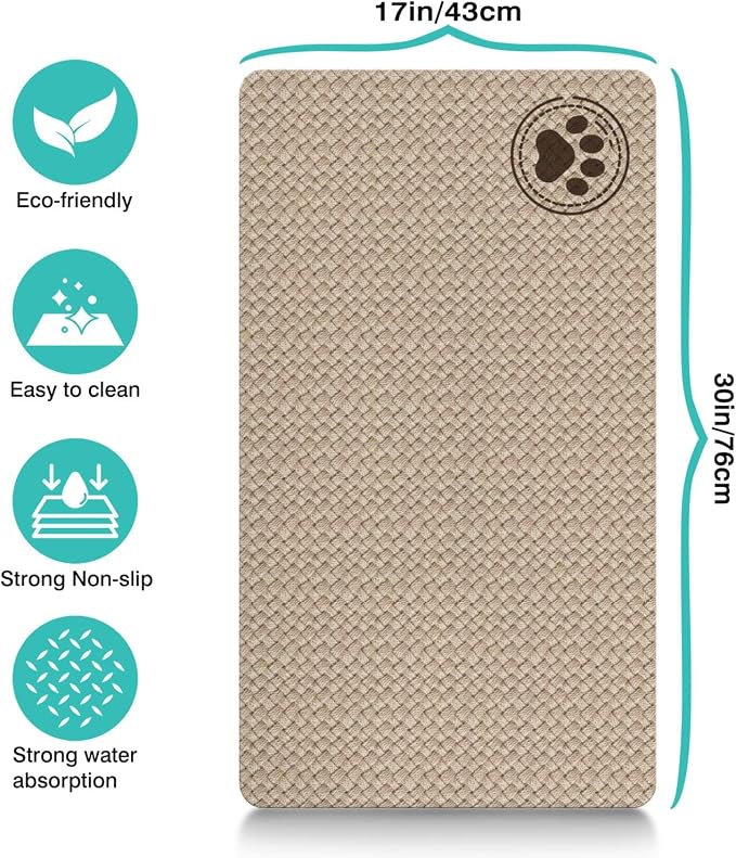 Pet Feeding Mat for Floors Waterproof Dog Mat for Food and Water Absorbent - Image 4