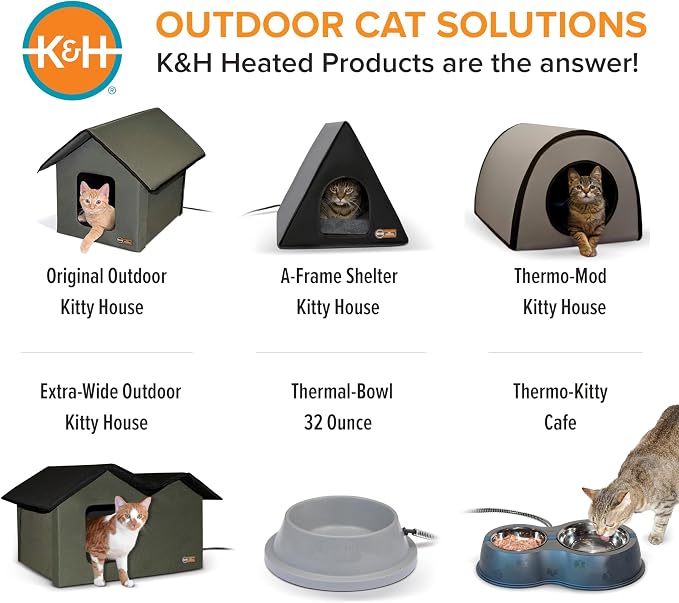 K&H Pet Products Extra-Wide Heated Cat House - Image 9
