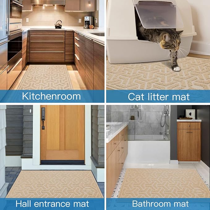 UPSKY Cat Litter Mat, Litter Trapping Mat Soft on Kitty Paws, Large Litter Box - Image 6