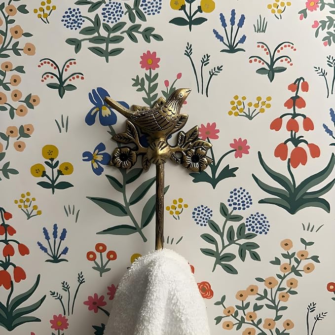 STYLENT Decor Solid Brass Bird Antique Towel Hook Bathroom Accessories Retro - Image 2