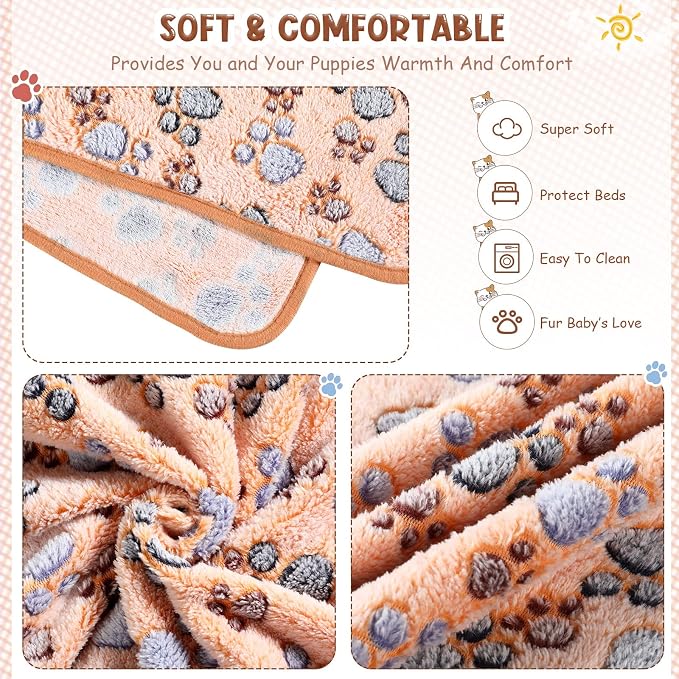 Tatuo 4 Pcs Dog Blanket for Pet Cat Blankets Indoor Puppy Teething Stuff Toys - Image 5