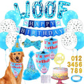 Dog Birthday Party Supplies, Adjustable Dog Bandana Set by AROIC