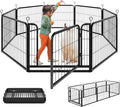 Puppy Playpen 8 Panels Small Dog Fence Outdoor Indoor Use 24" Height Anti-Rust by Committedtobetterpetlife