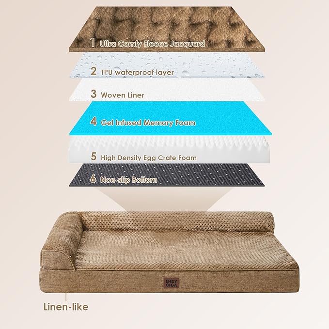 EHEYCIGA XL Dog Bed Memory Foam - Image 5